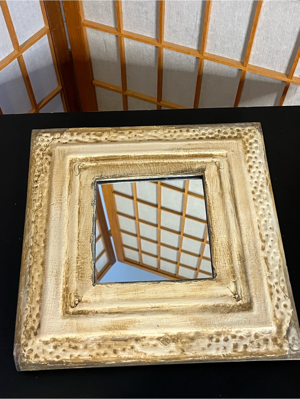 Salvaged repurposed mirror Urban Artifacts unique distressed handmade 11.5"